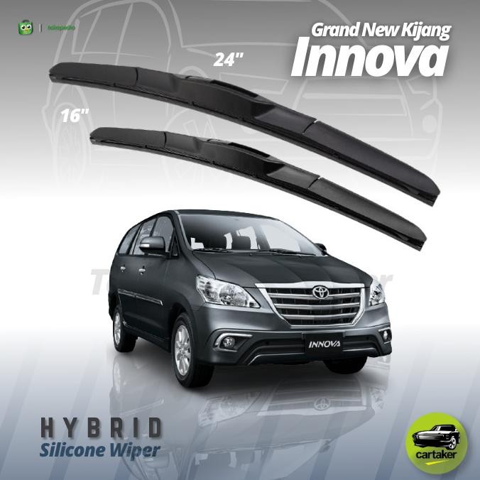 Wiper Frameless Toyota Innova Lama Old Karet Kaca Mobil Silicon Hybrid