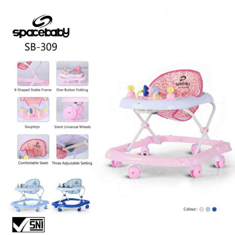 gh-45 [FREE KARDUS + BUBBLEWRAP] BAMS APOLO BABY WALKER TAJIMAKU BW 306 MUSIK BW 307 SPACEBABY SB 30