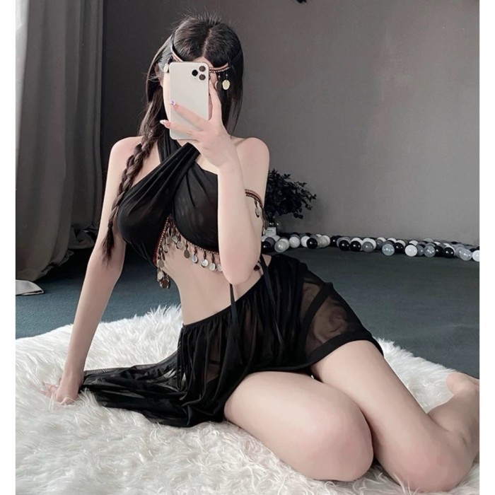 Ready sexy lingerie belly dancer costume-cosplay baju penari