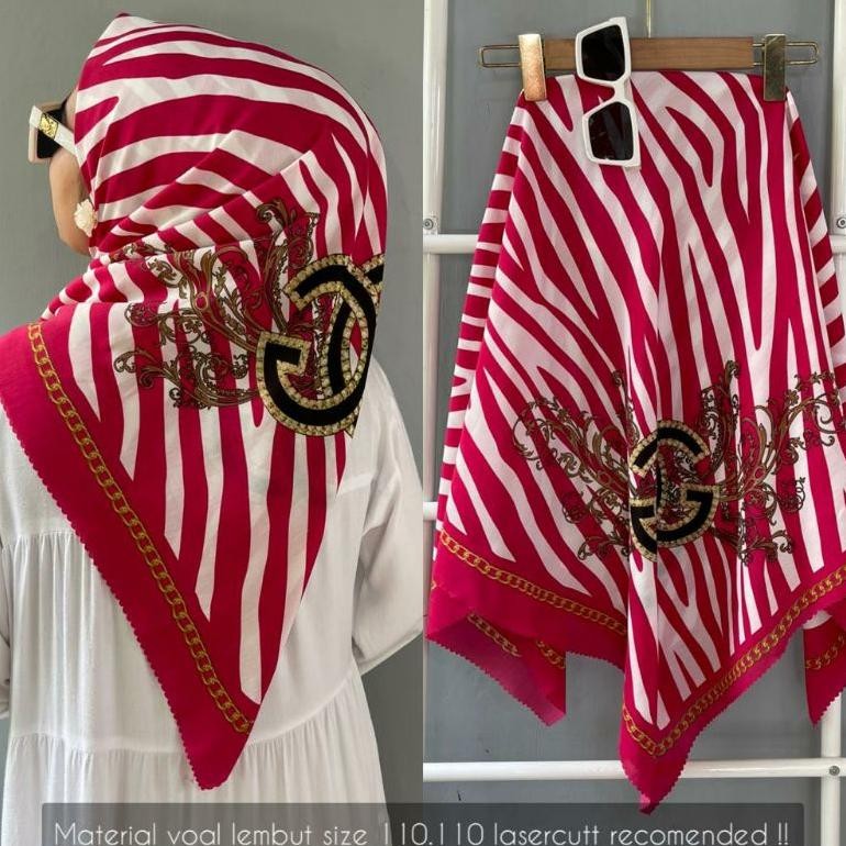 Terlaris Hijab Motif Terbaru/Kerudung Motif Zebra/Kerudung Lebaran Berkualitas