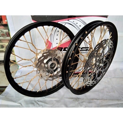 sepaket velg set rossi 140 ring 17 tromol set jari2 honda sonic 150r