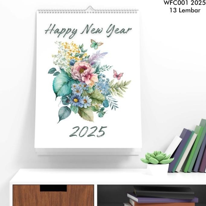

Kalender 2024 Dinding Motif Bunga Kalender Hanger Spiral Dinding 2024 Kualitas Premium