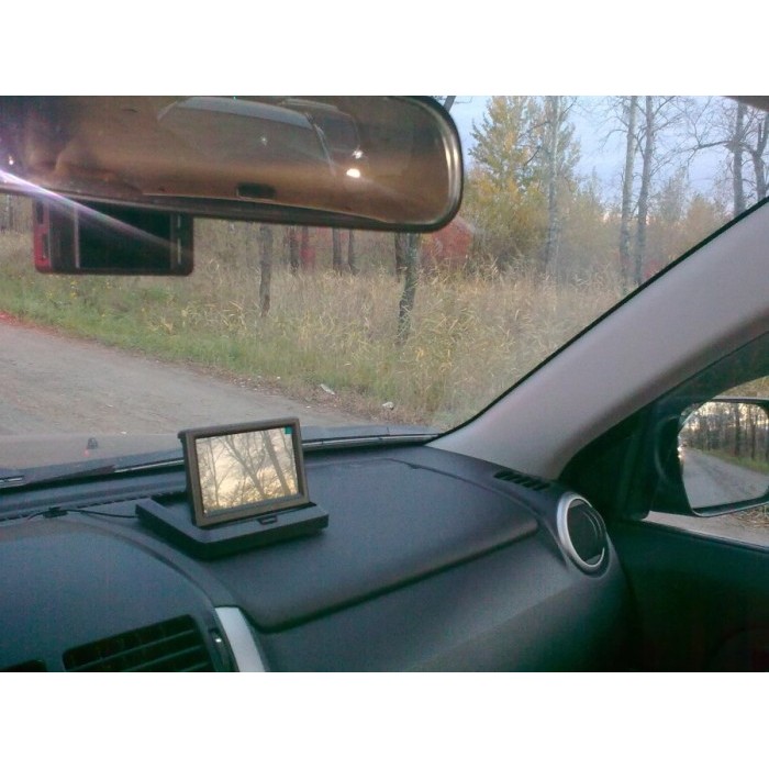 Paket kamera samping mobil kamera spion kanan kiri dan layar 4.3 inch