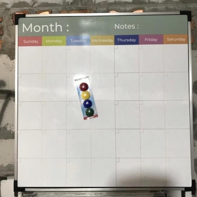 

Whiteboard Kalender Magnetik 90X 120 Kualitas Premium