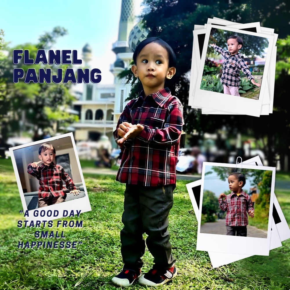 Baju Anak Casual Kemeja Anak Flanel Laki Laki Lengan Panjang Best Seller 1-6 Tahun