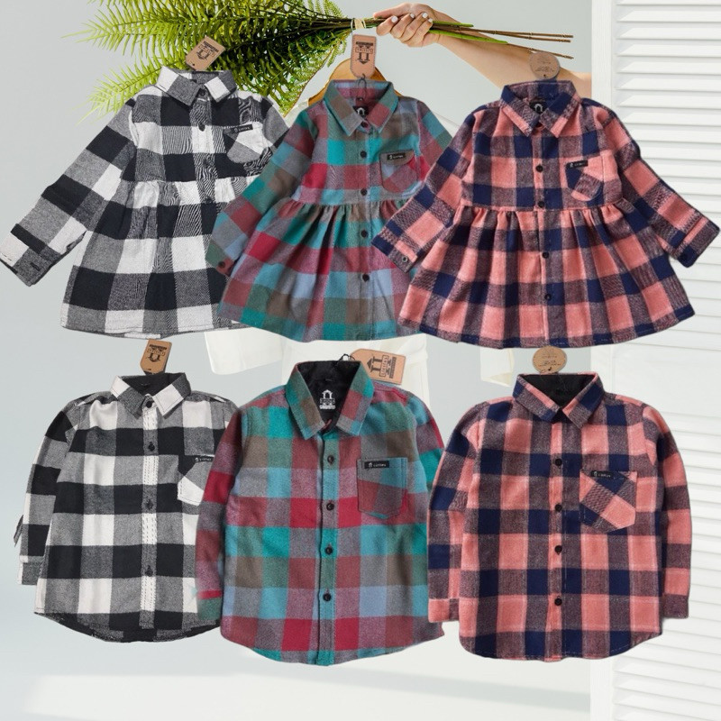 Baju Anak Casual Kemeja anak couple