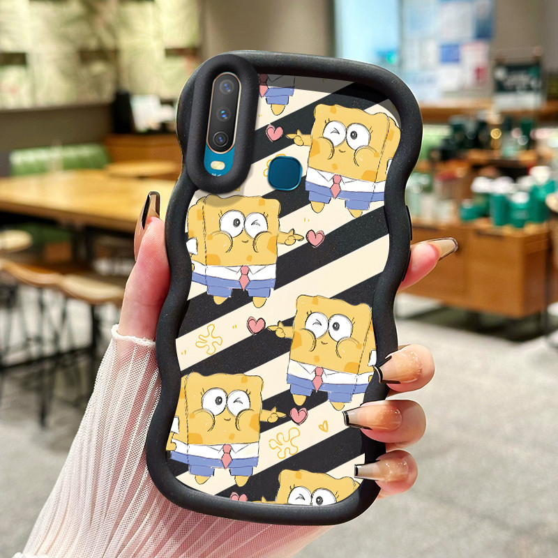 Casing Hp Untuk VIVO Y12 Y12i Y15 Y17 Y3 Y3s 2020 Case Casing ponsel Softcase HP pola SpongeBob lucu