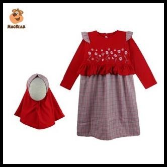 Macbee Baju Anak Perempuan Gamis Anak Muslim Collection Afra Flowers