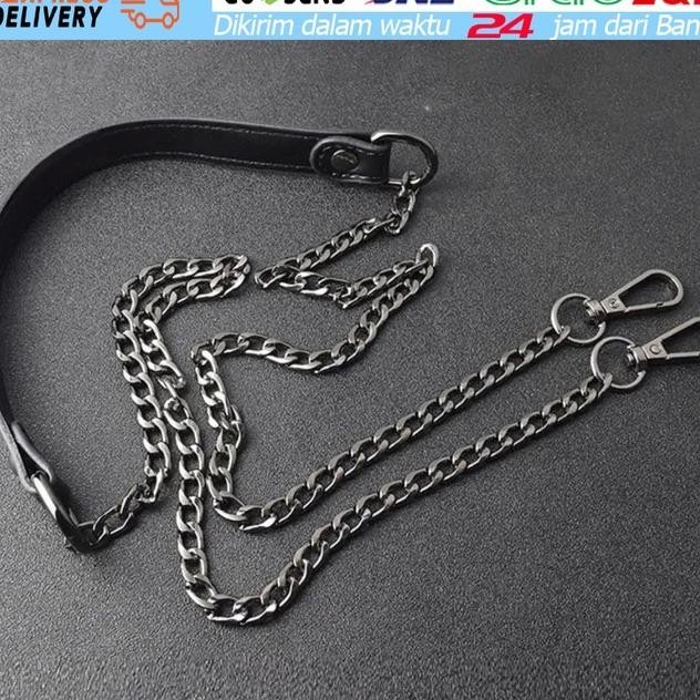 Tali Tas Rantai Kombinasi Kulit Aksess Tas Wanita Panjang 120 Cm