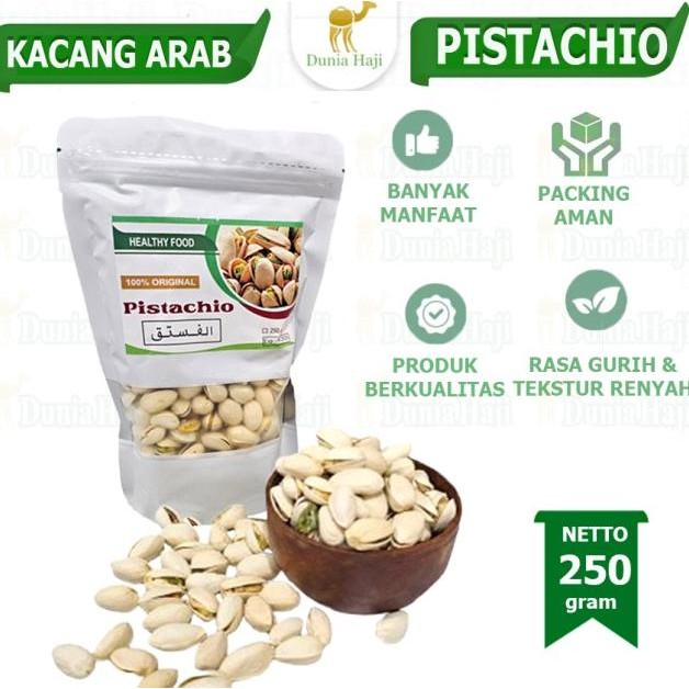 

Kacang Pistachio / Fustuk /Kacang Ketawa Kacang Pistachios 250Gr