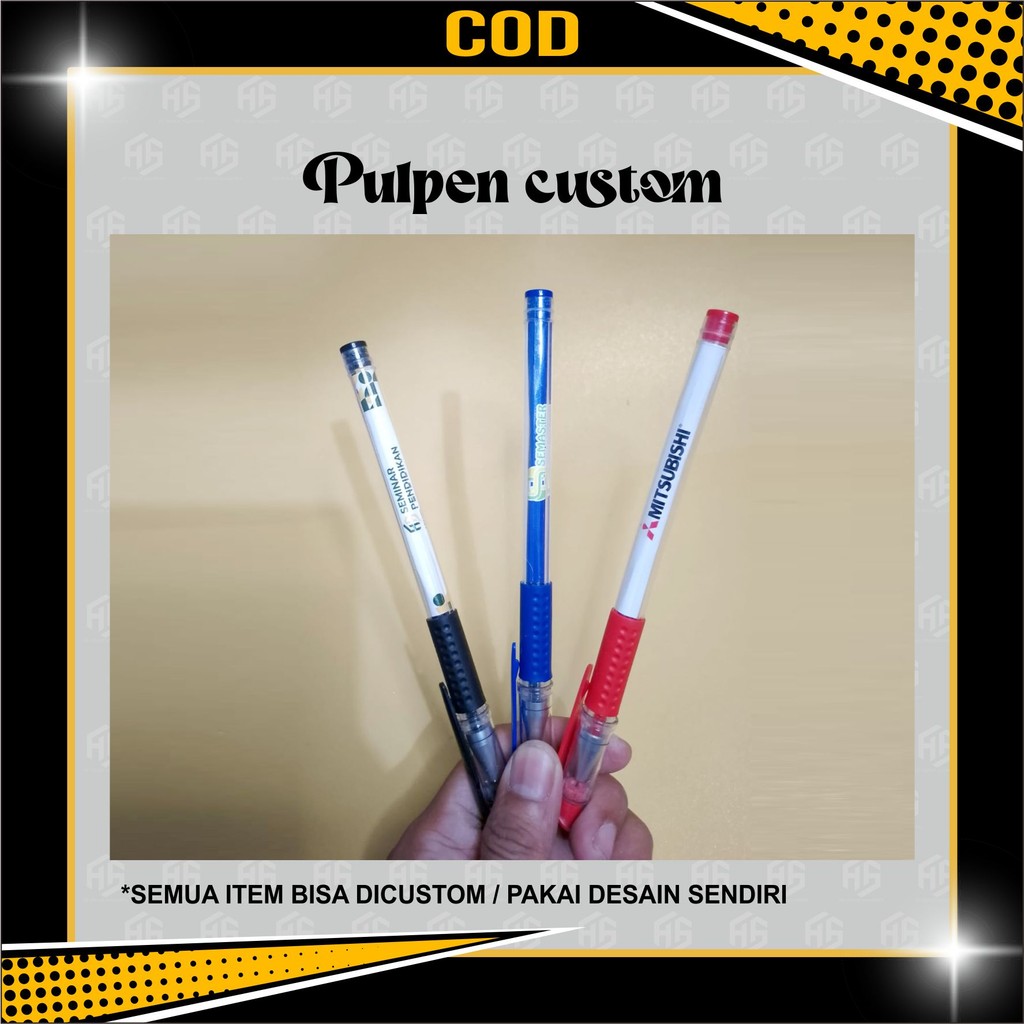 

Pulpen Custom / Pulpen Promosi Souvenir Ekonomis | Free Desain | Pulpen Custom Gratis Desain | Bolpoin Custom Logo Tulisan | Cetak Ballpoint