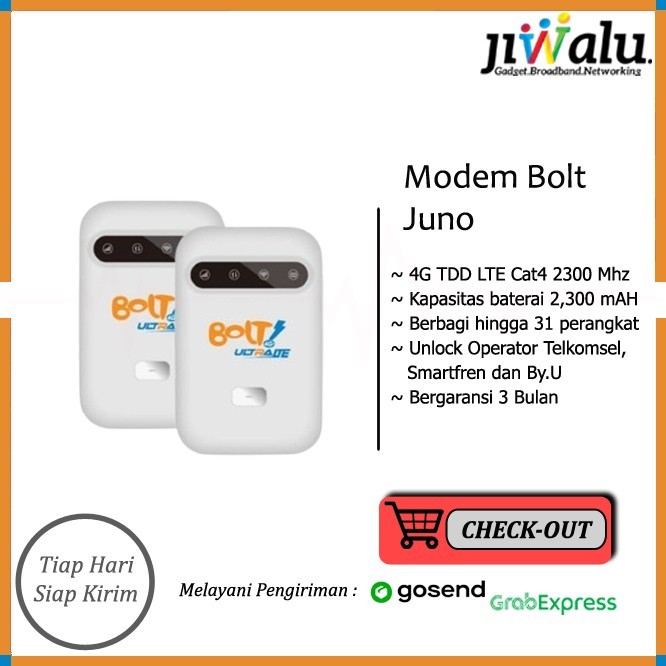 TERBARU Modem Wifi 4G Bolt Juno Unlock Telkomsel Smartfren By.u 2300Mhz