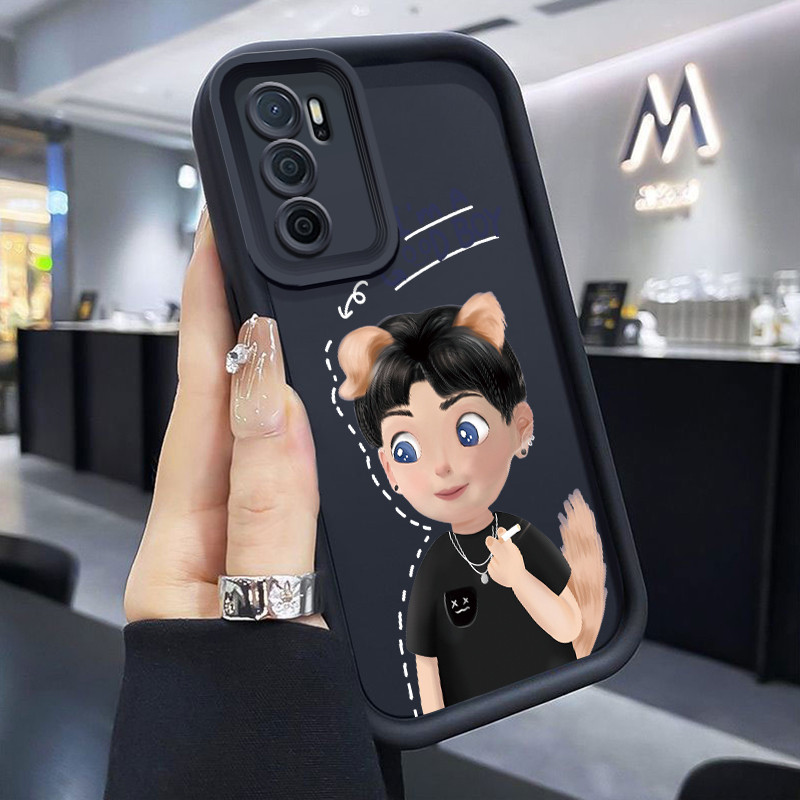 Casing Hp Untuk OPPO A16 OPPO A16s OPPO A54s Case Casing pola kartun orang Anti jatuh Kesing HP Cesi