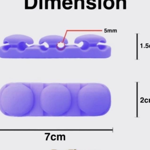 

Kabel Klip Perapih Pelindung Bahan Silikon Soft Fleksibel Cable Clip