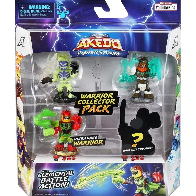 LEGENDS OF AKEDO POWERSTORM WARRIOR COLLECTOR 4 PACK 2410T