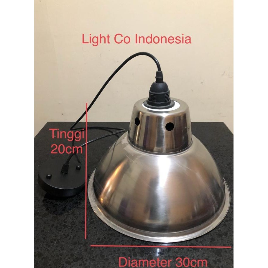 Lampu gantung kap stainless / lampu gantung industrial / lampu gantung