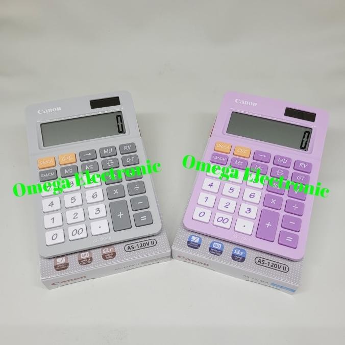 

Canon AS-120V Calculator Desktop Kalkulator Stylish Warna Colorful AS LTF