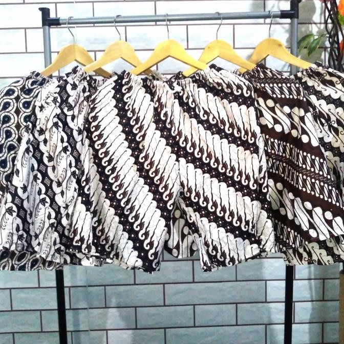 Celana Pendek Batik Jogja Pria & Wanita Motif Mataram TKY