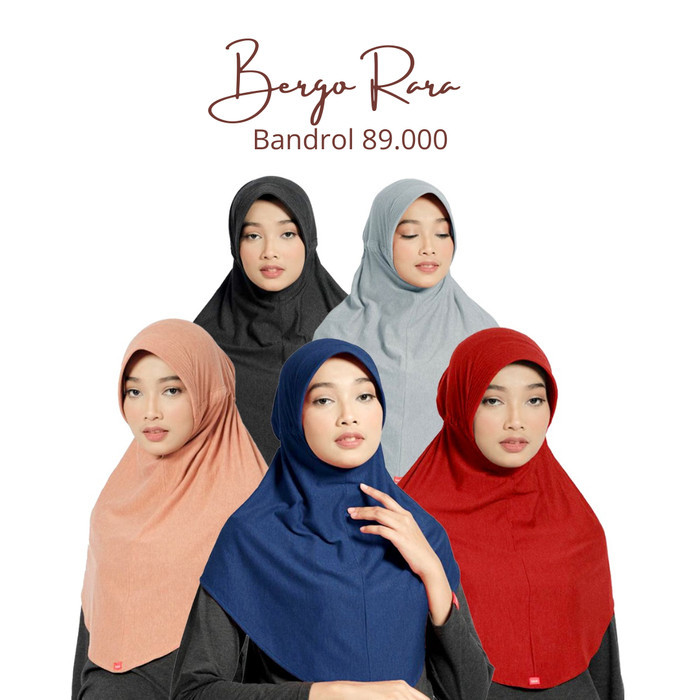 Hijab Instan Dauky Bergo Rara Jibab Serut Belakang Bahan Kaos
