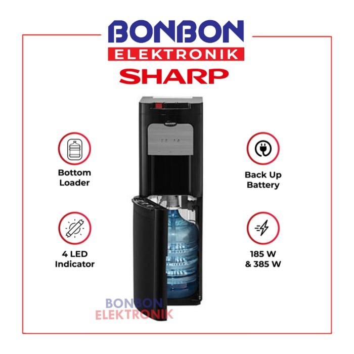 Sharp Dispenser Galon Bawah Swd-80Ehl-Bk / Swd80Ehlbk / Swd80Ehl