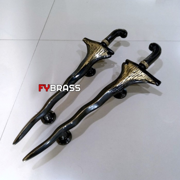 Ammos - [Hd-016] Gagang Pintu Alumunium / Pull Handle 50 Cm - Motif Keris Jawa