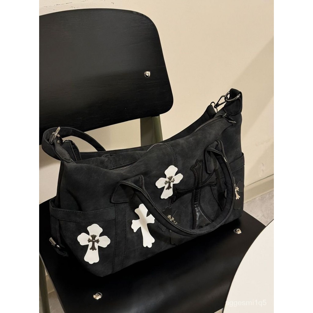 y2k Travel Bag Large Capacity Waterproof Tas Selempang Gym Bag Hitam/ Tas Bahu Wanita Totebag Wanita