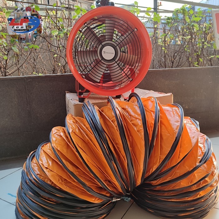 newstok kipas angin portable/ kipas blower 12 inch + selang 10 meter NAGASAKI