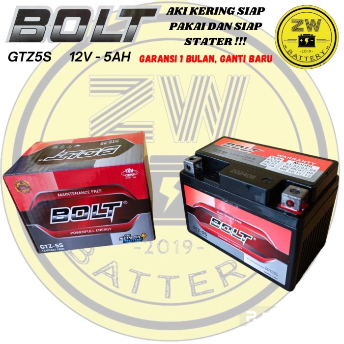 Aki Motor Honda Revo, Blade 110 Gtz5S Itobatt Gel/Aki Kering 5Ah