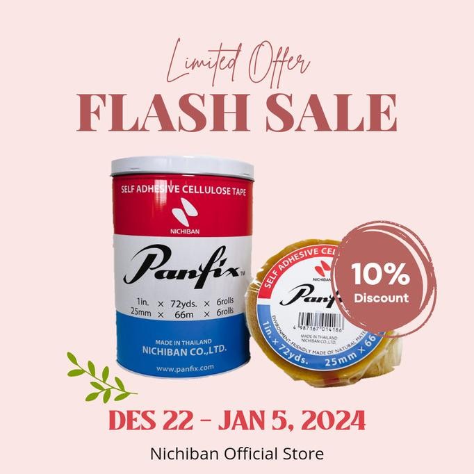 

Panfix 1 Inch x 72Yds x Core 3 Inch (6Rolls/Klg) Can Cellulose Tape