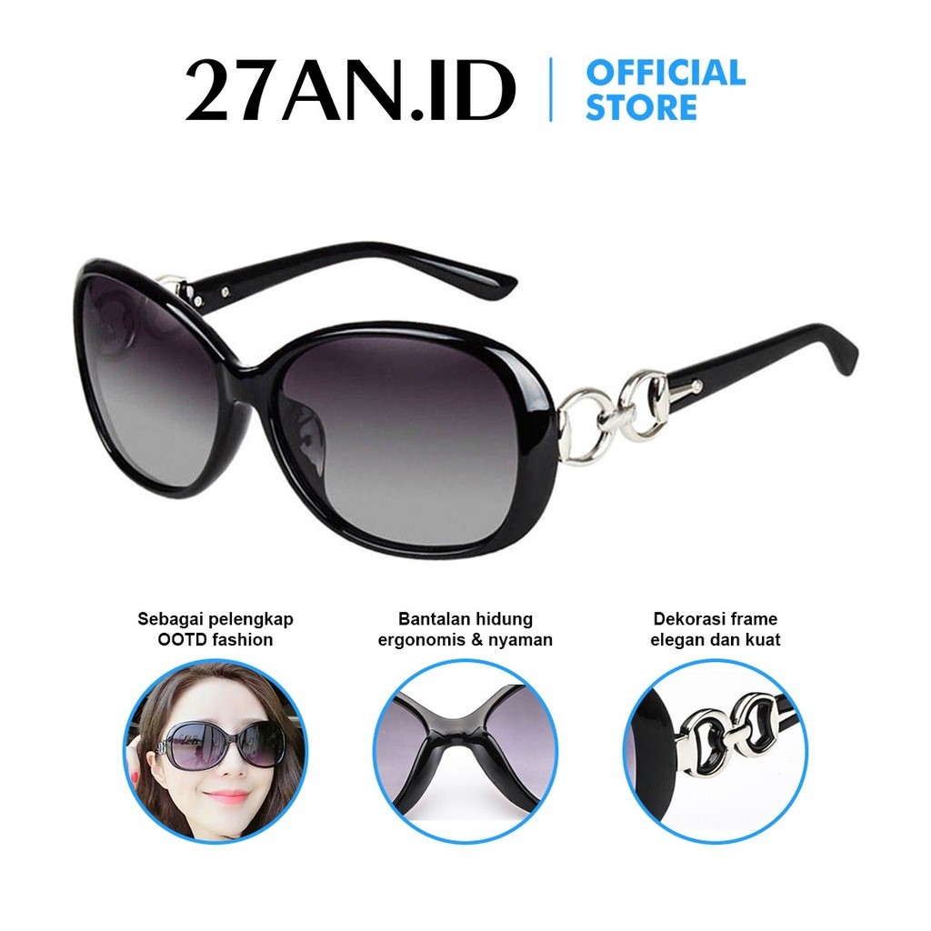 MURAH ( 27AN.ID ) KACAMATA WANITA KM27 FASHION SUNGLASSE B12 PRAMIUM