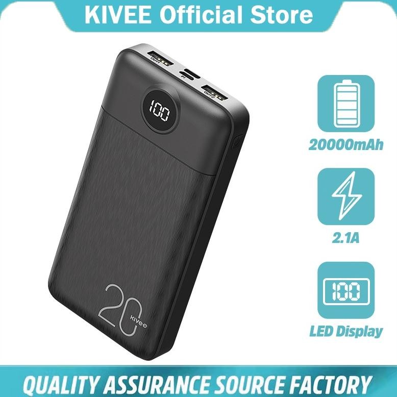 Powerbank Fast Charging (Hot)Kivee Fast Charging Mini 20000 Mah Real Capacity Tipis Ringan Portabel 