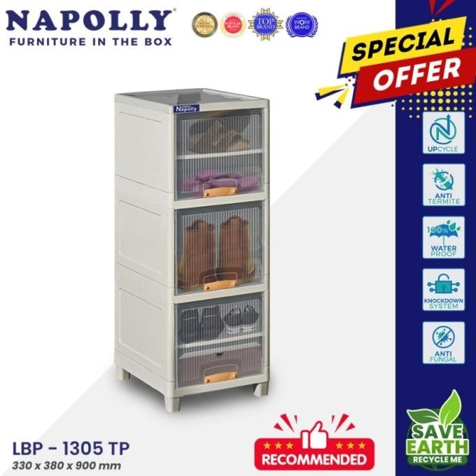 

Lemari plastik Napolly Locker box susun 3 LBP 1305 tp