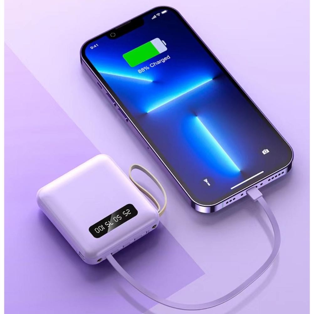 Powerbank Fast Charging Ready Hitam Mini Fast Charging 10000Mah External Portable Mobile Phone Charg