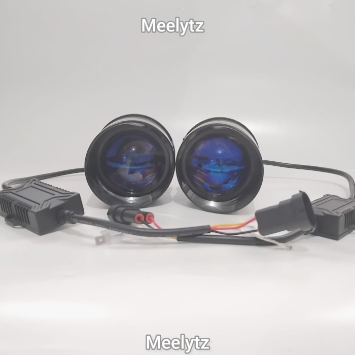Ibright - Sepasang Foglamp 3Inc Ibright Upgrade Honda Dan Toyota Blue Lens C990 Bonus Breket Foglamp