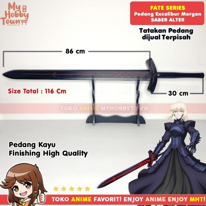 Replika Pedang Kayu Fate Series Excalibur Morgan Saber Alter Cosplay