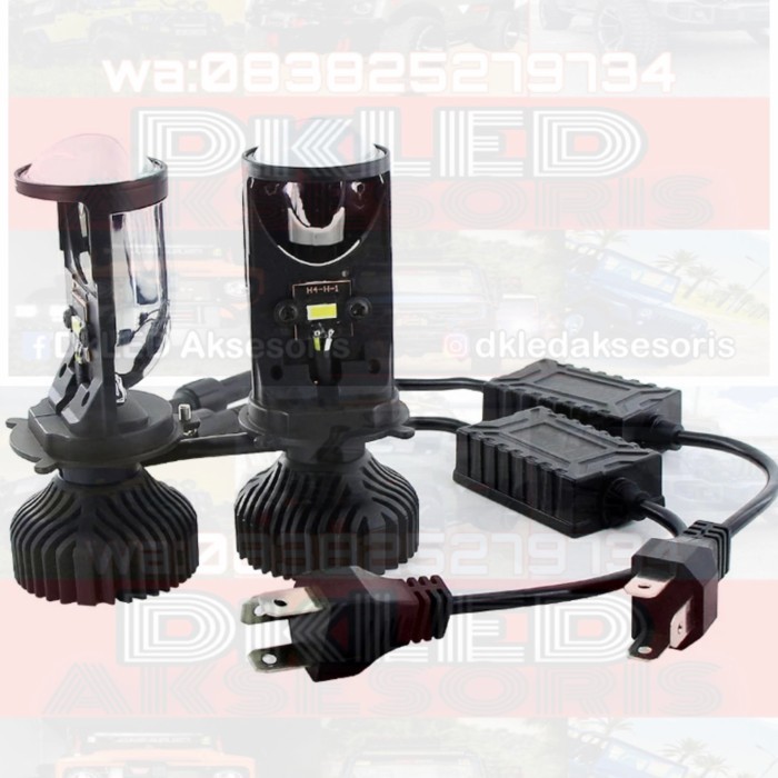 LAMPU PROJECTOR BILED MINI H4 Y6 MOTOR MOBIL 55 watt