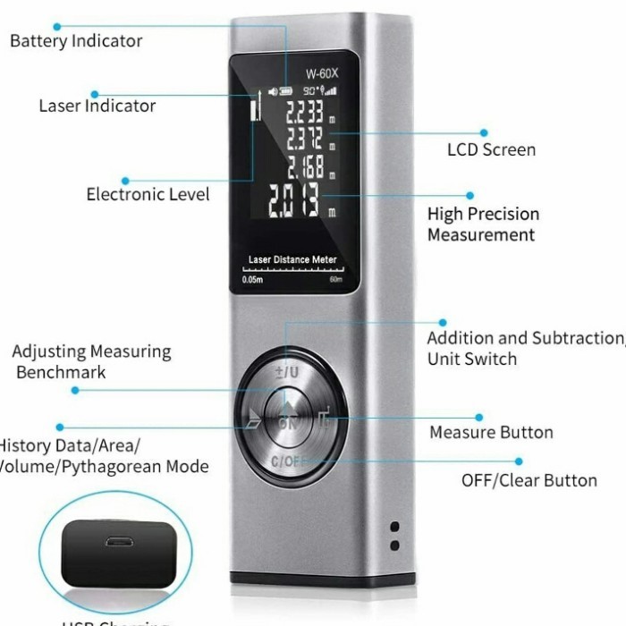 

newgan!! 80m Meteran Laser Distance Rangefinder ukur jarak meter
