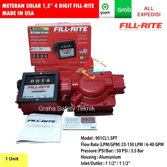 

newgan!! Fill-Rite 4Digit Flowmeter 1.5" Series 900 Original USA/FILLRITE ASLI