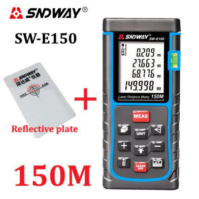 

newgan!! SNDWAY Meteran Digital 150 Meter SW-E150 Meteran Laser 150 Meter