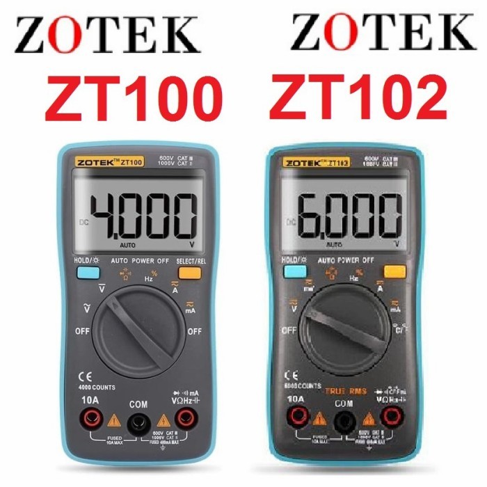 newgan Avometer Digital Zotek ZT100 ZT102 Multitester Original Multitester 4