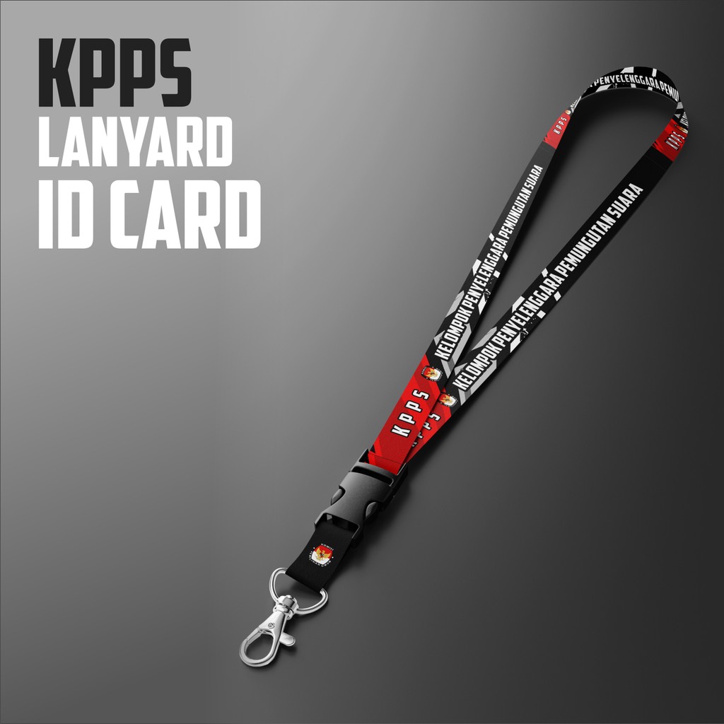

Lanyard / Tali Gantungan ID Card KPPS - PPS - PANWASLU | FULL PRINTING 2 SISI