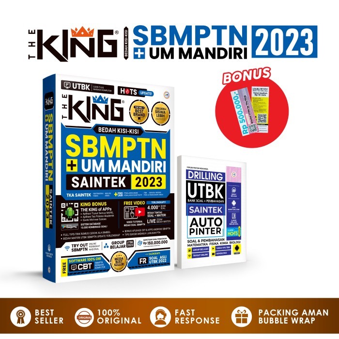 

BONUS BUKU THE KING BEDAH KISI-KISI SBMPTN DAN UM MANDIRI SAINTEK 2021