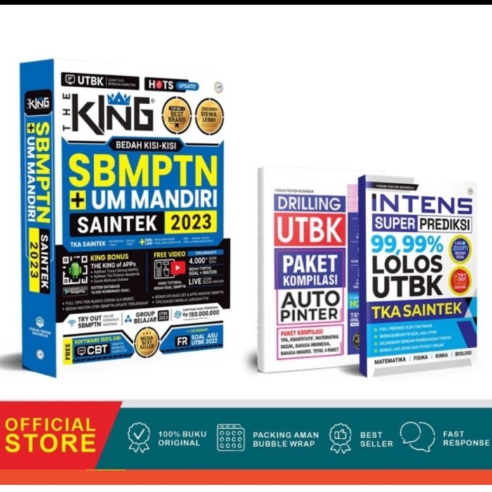 

BUKU THE KING SBMPTN + UM MANDIRI TPS SAINTEK 2022-2023 PLUS BONUS