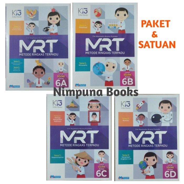 

Buku MRT Kelas 6 Seri 6A 6B 6C 6D Metode Ringkas Terpadu Semester 1&2