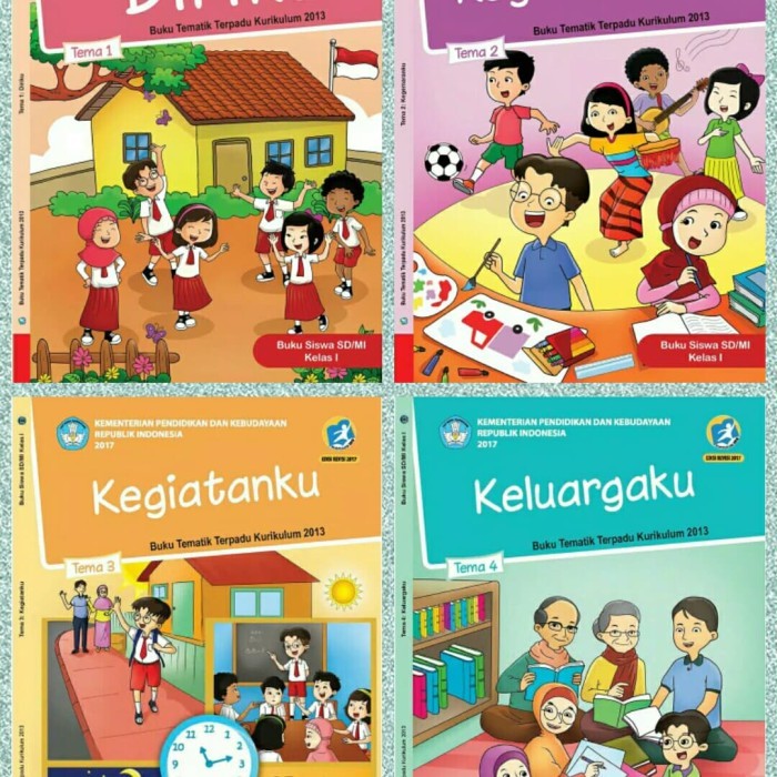 

BUKU PAKET TEMATIK KELAS 1 SD/MI SEMESTER 1 KURIKULUM 2013 REVISI 2017