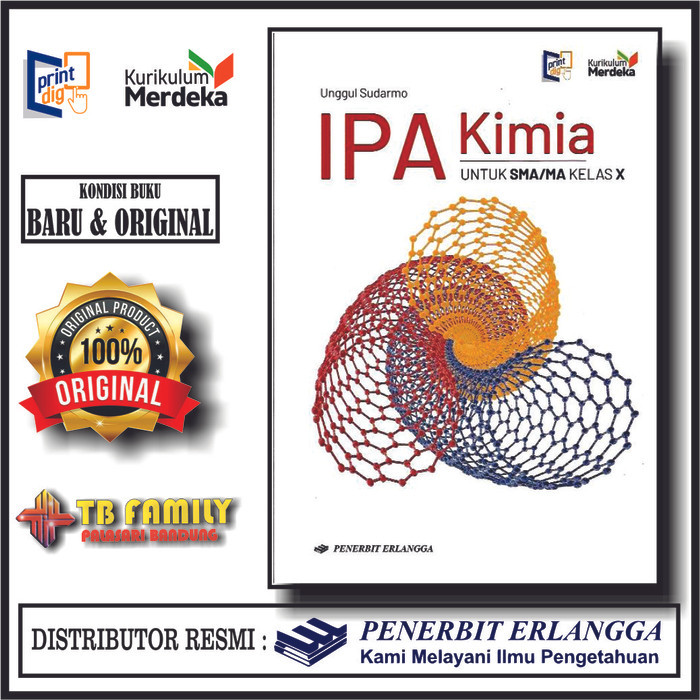 

Buku IPA Kimia Kelas 1 / X 10 SMA Erlangga Kurikulum Merdeka Original