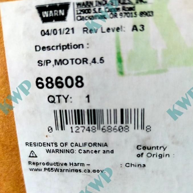 Motor Winch Warn 9.5 Xp