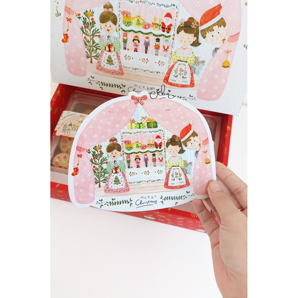 

(Box 30.5 X 21.5 X 7.5 Cm Natal) Dus Kue Kering Toples Kotak Natal/Merry Christmas (Isi 10)