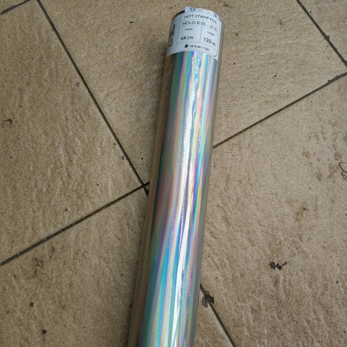Kertas Foil / Hotprint / Hot Stamping Foil / Poly Rainbow Hologram B05 Barangbaru