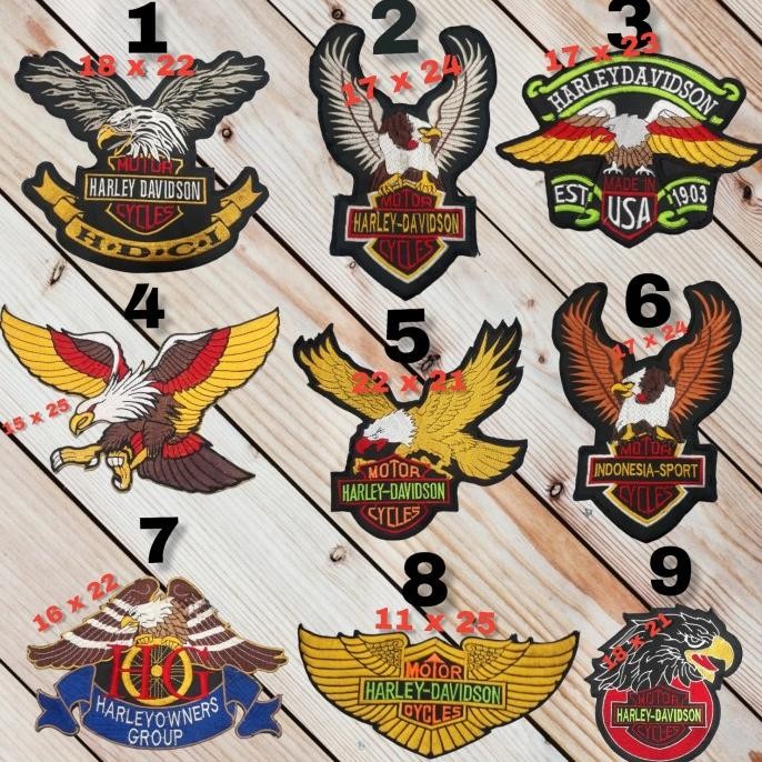 

hanya disini] BORDIR/BACKPATCH/LOGO BORDIR/EMBLEM HARLEY DAVIDSON/EMBLEM MOTOR/PATCH